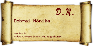 Dobrai Mónika névjegykártya
