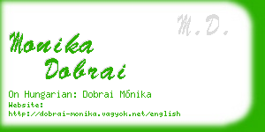 monika dobrai business card